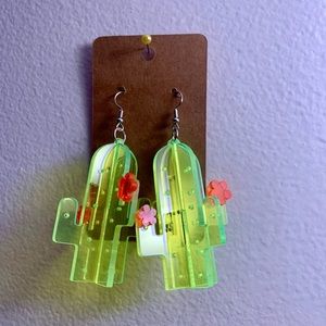 Neon Cactus Earrings